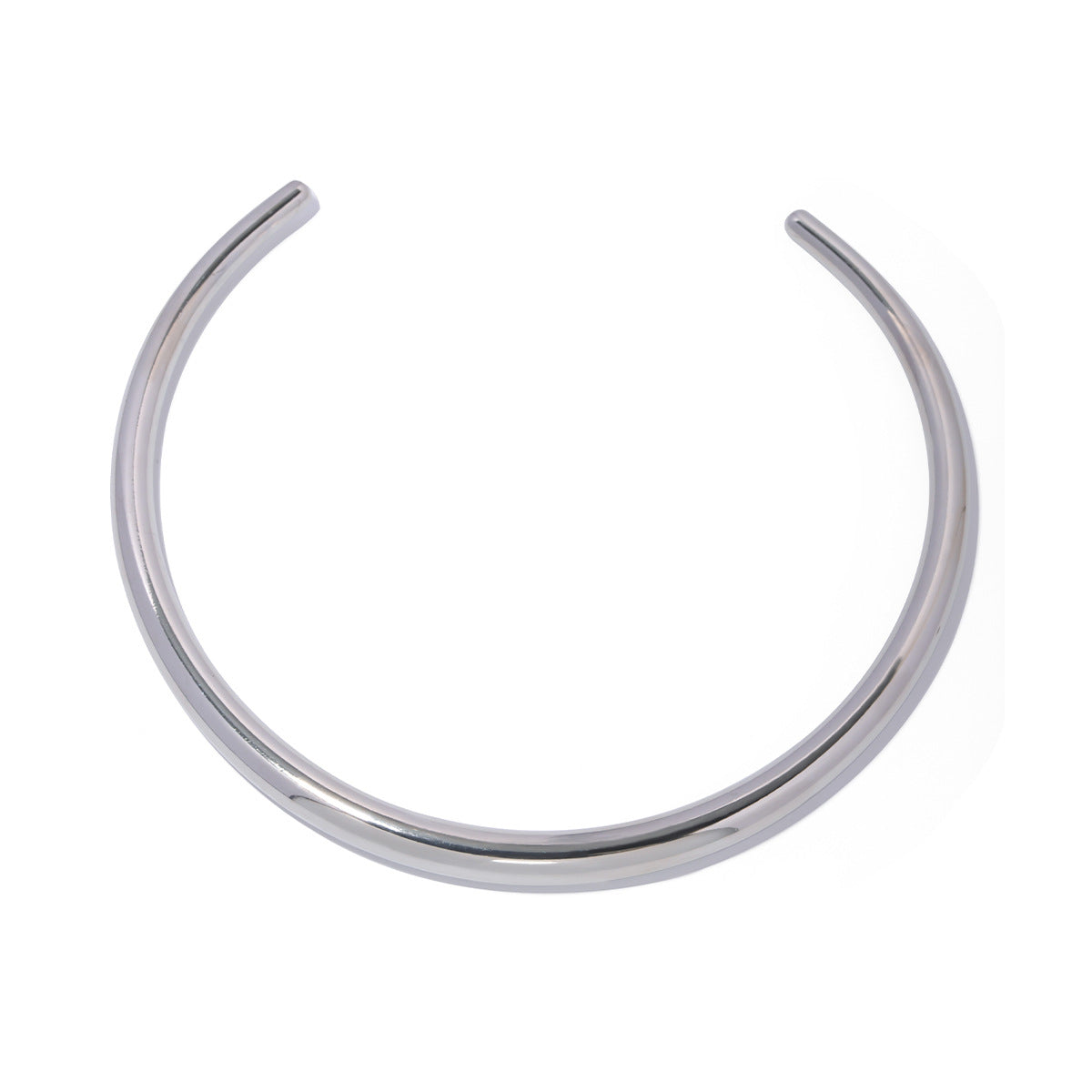 5pcs New Fashion Simple Oval Bead Bracelet Style 14K Gold Stainless Steel Necklace Women's Choker
