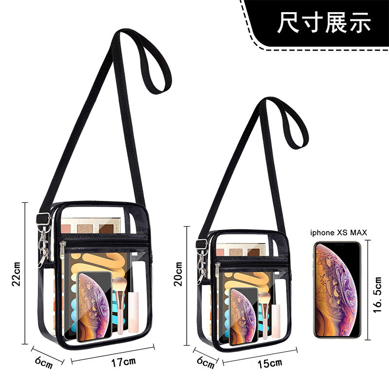 Pvc Single Shoulder Transparent Crossbody Bag Female Jelly Bag All Simple Waterproof Small Square Bag