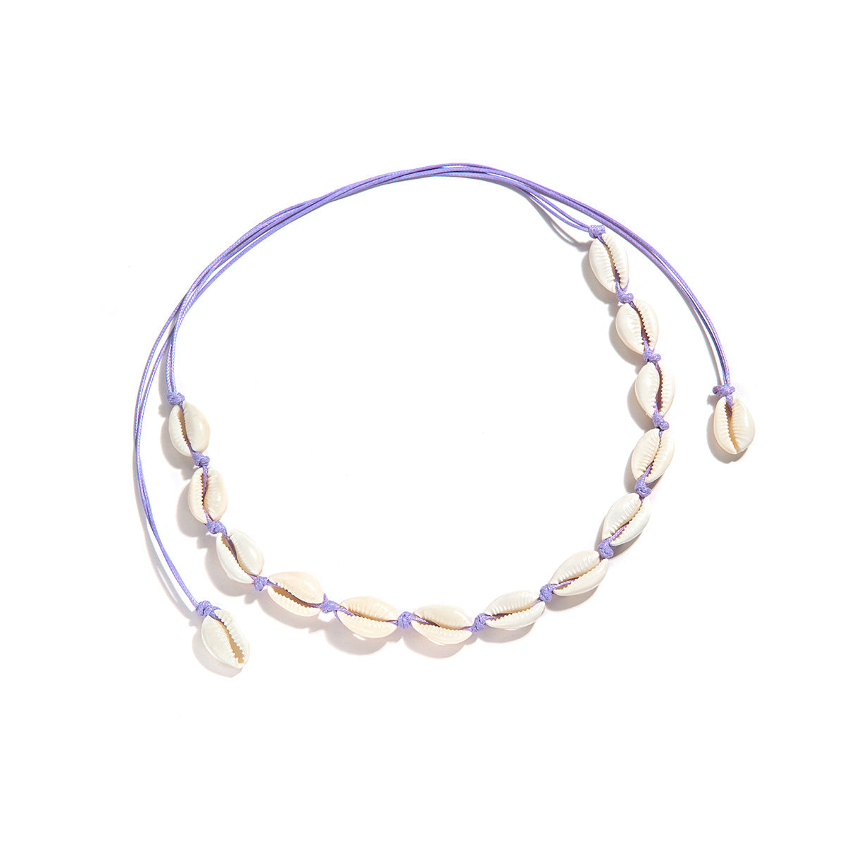 5 pcs Fashion Accessories Hawaiian Stylish Casual Collar Woven Shell Short Collarbone Necklace