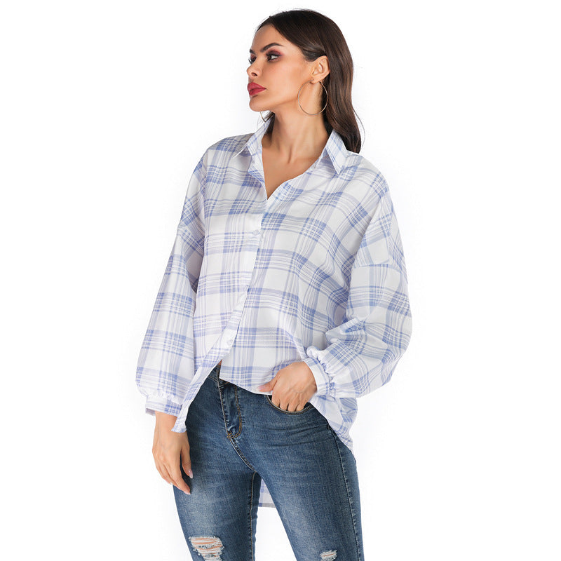 Hot Long-Sleeved Newspaper Letter Printed Shirt Women's Design Sense Niche Women's Wear