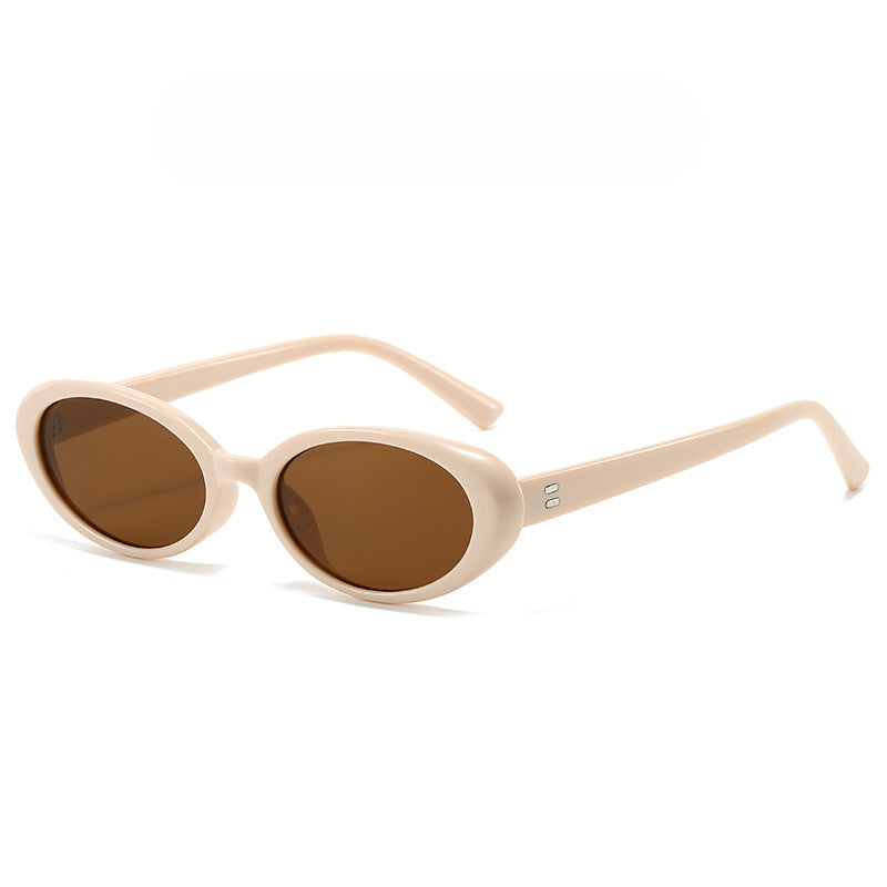 5 pairs Uv Protection Retro Oval Small Frame Sunglasses Women's Trend Hot Sunglasses