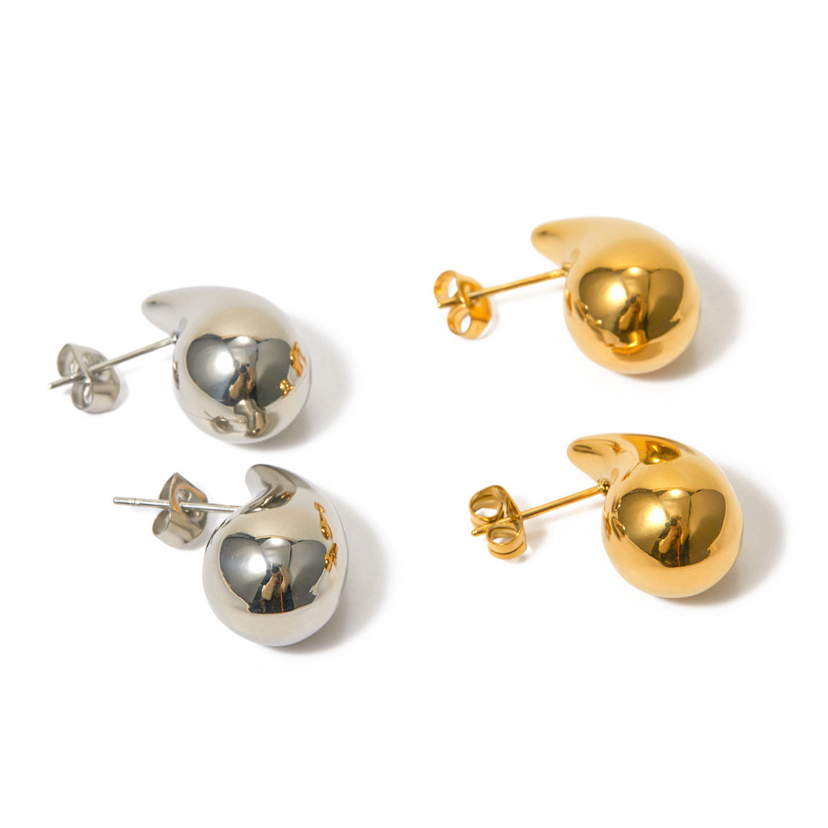 5pcs Titanium Steel 18K Gold Stainless Steel Drop Earrings New Stylish Earrings Of The Year