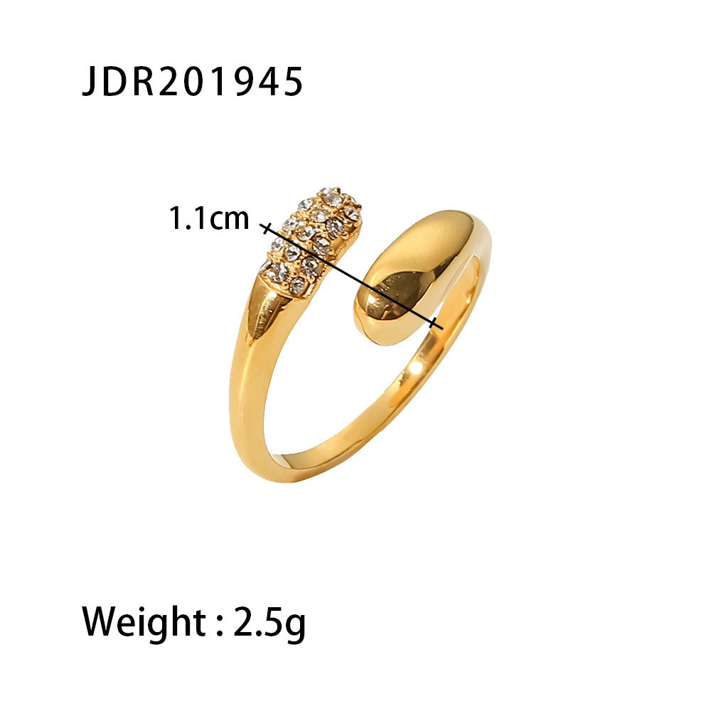5pcs No Irregular Geometric Lines Ring Female Personality Hip Hop Opening Adjustable Index Finger Ring Couple Ring