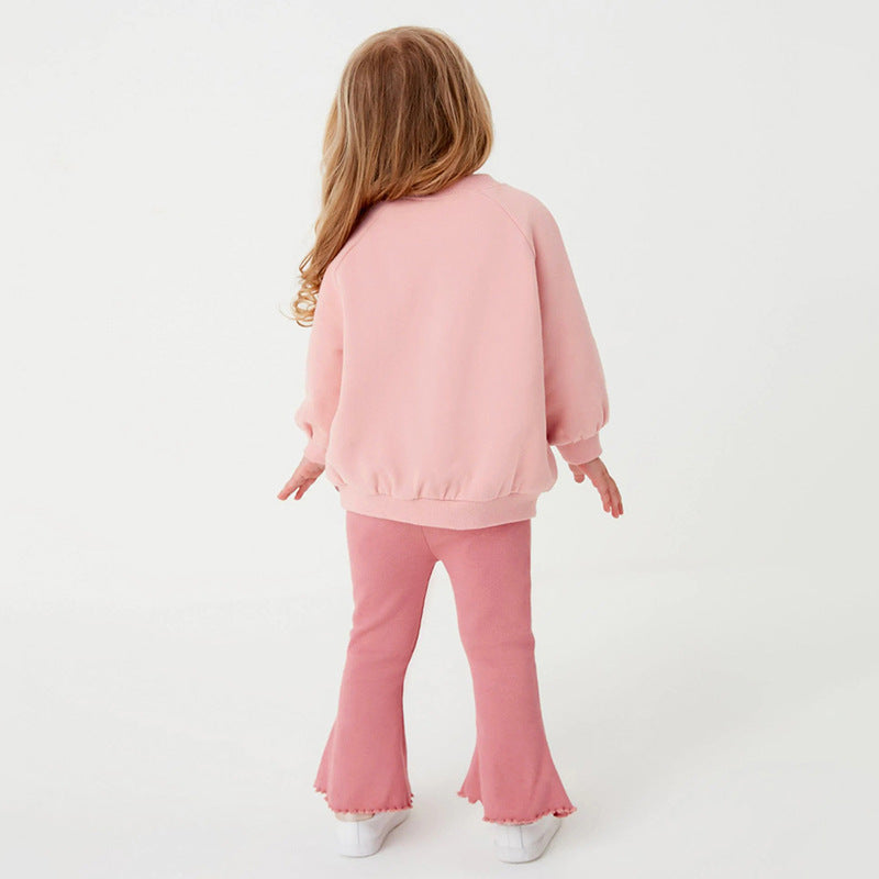 Autumn New Girls Hoodie Set Long-Sleeved Pants Children's Two-Piece Children's Set