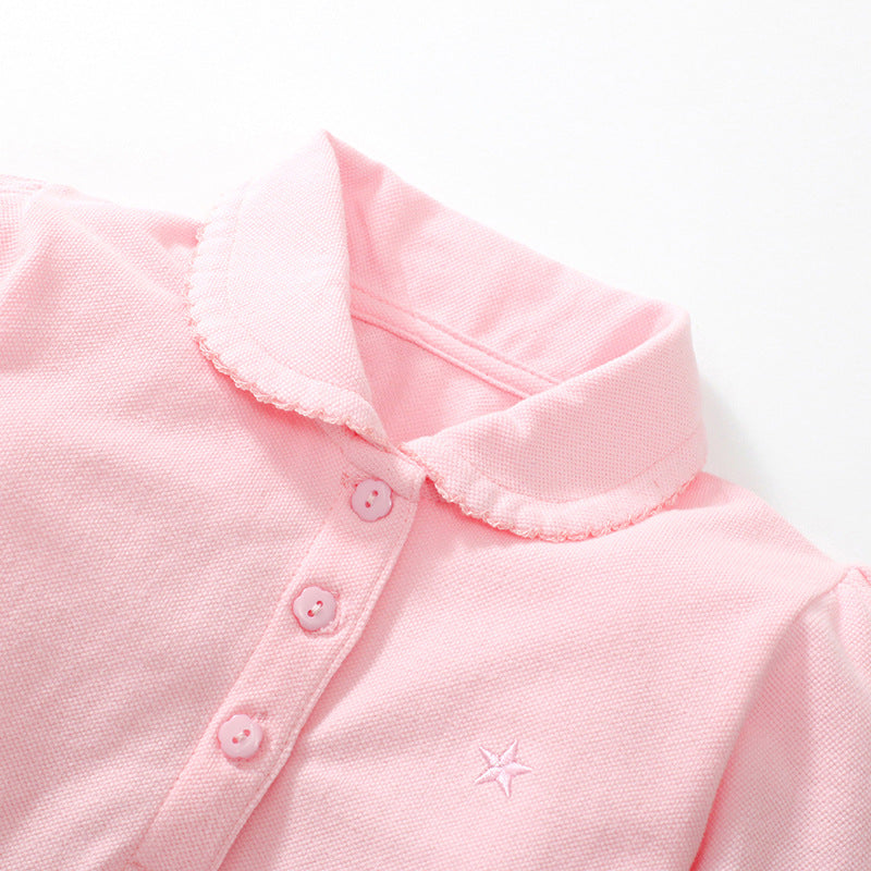 Autumn Long Sleeve T-Shirt For Girls Cute Children's Top Medium Children's Cotton Children's T-Shirt