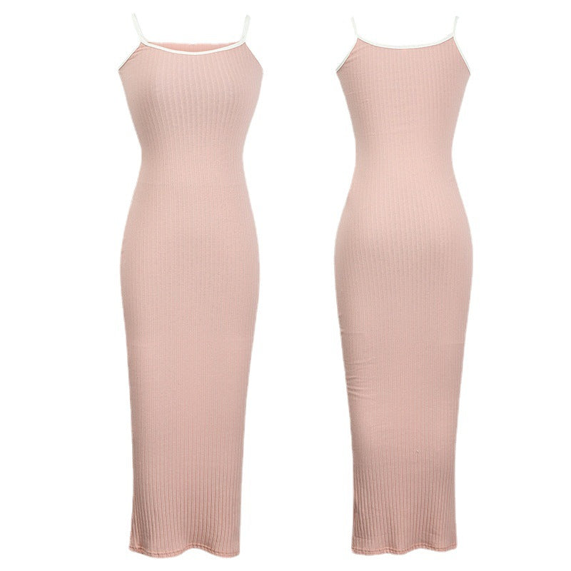 Women's Dress Summer New Sexy Slim Shoulder Bag Hip Strap Dress A Hair