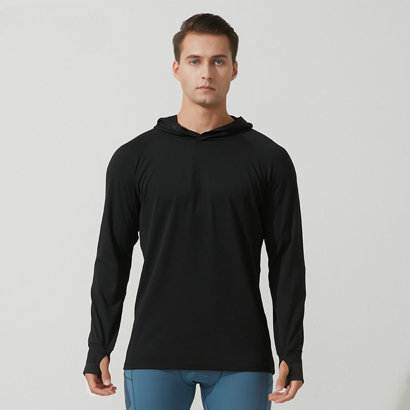 Outdoor Leisure Sports Top Men's New Fall Thumb Hole Loose Hoodie Coat Running Fitness Hoodie