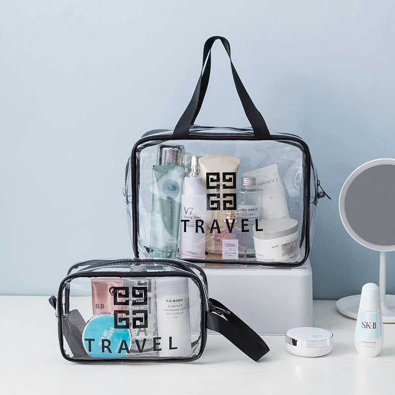 Transparent Makeup Bag Pvc Woman Portable Wind Travel Toiletry Bag Large Capacity Multi-Functional Portable Storage Bag