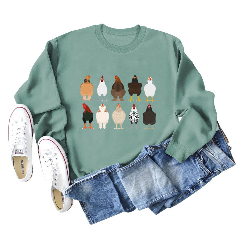 Chicken Print Thanksgiving Fashion Long Sleeve Ebay Plus Size Hoodie