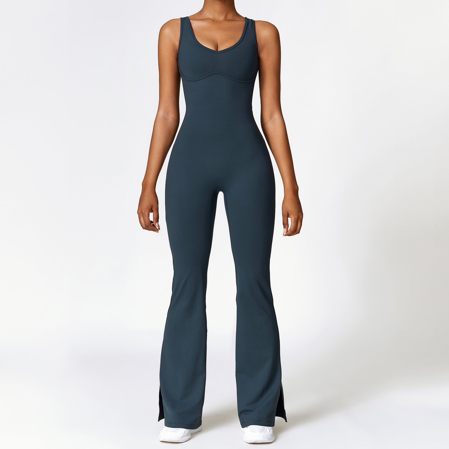 Naked Feeling Tight Yoga Jumpsuit Female Leisure Trumpet Dance Fitness Jumpsuit
