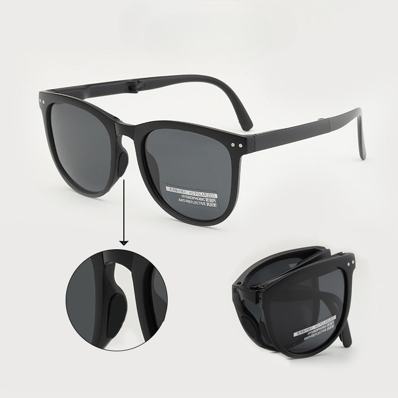 5 pairs UV400 Uv Sunscreen Sunglasses For Men Convenient Oval Frame Sunshade Folding Sunglasses For Women Polarizer