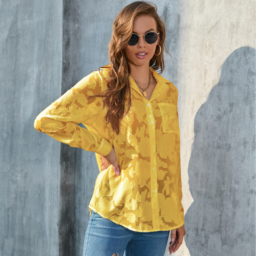 Large Size Women's Loose Casual Chiffon Shirt Shirt Color At Least
