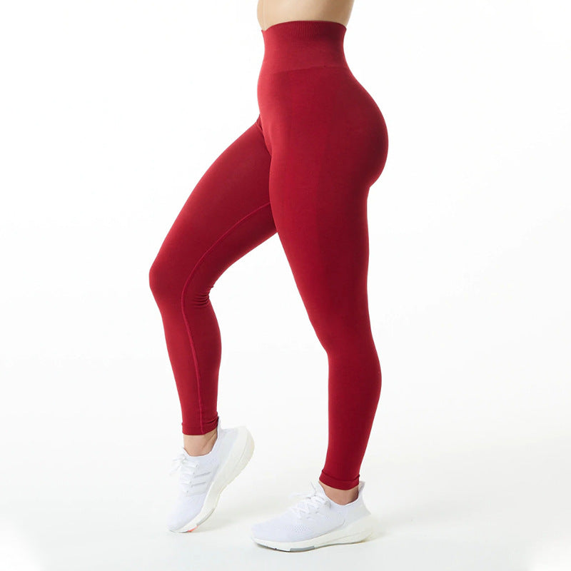 New Tight Height Waist Sports Pants Women's Hip Lift Fitness Pants Sports Peach Hip Naked Feeling Yoga Pants Women