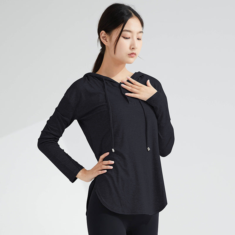 Quick Dry Yoga Fitness Sports Hoodie T-Shirt Body Clothing Thin Yoga Top Long Sleeve Yoga Wear Fitness Wear