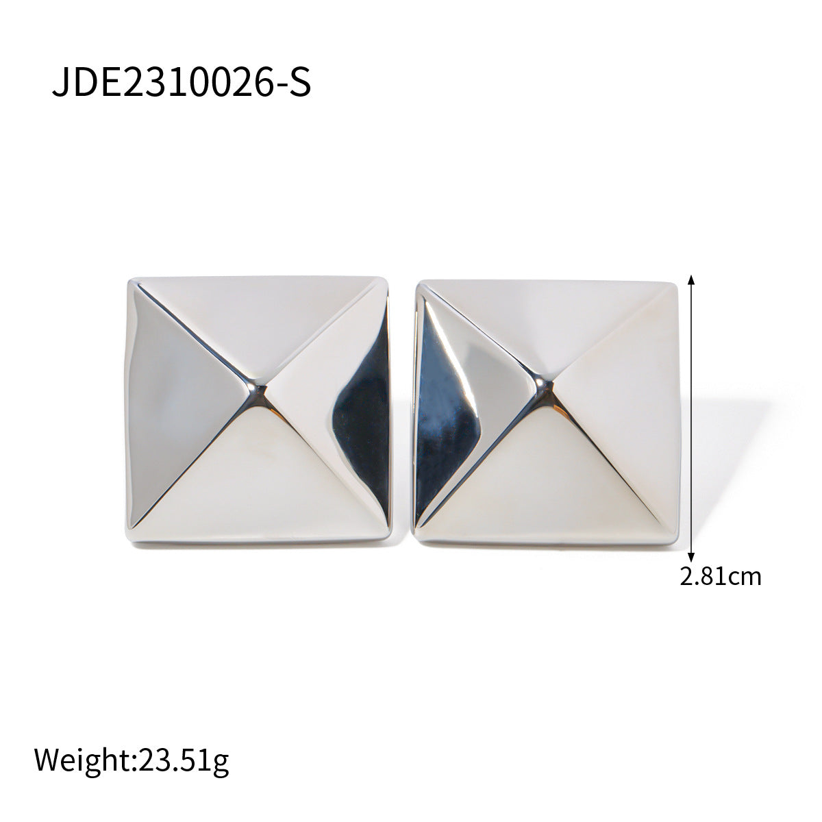 5pcs Titanium Steel 18K Gold Stainless Steel Corrugated Small Earrings Earrings Stud New Stylish Design Earrings