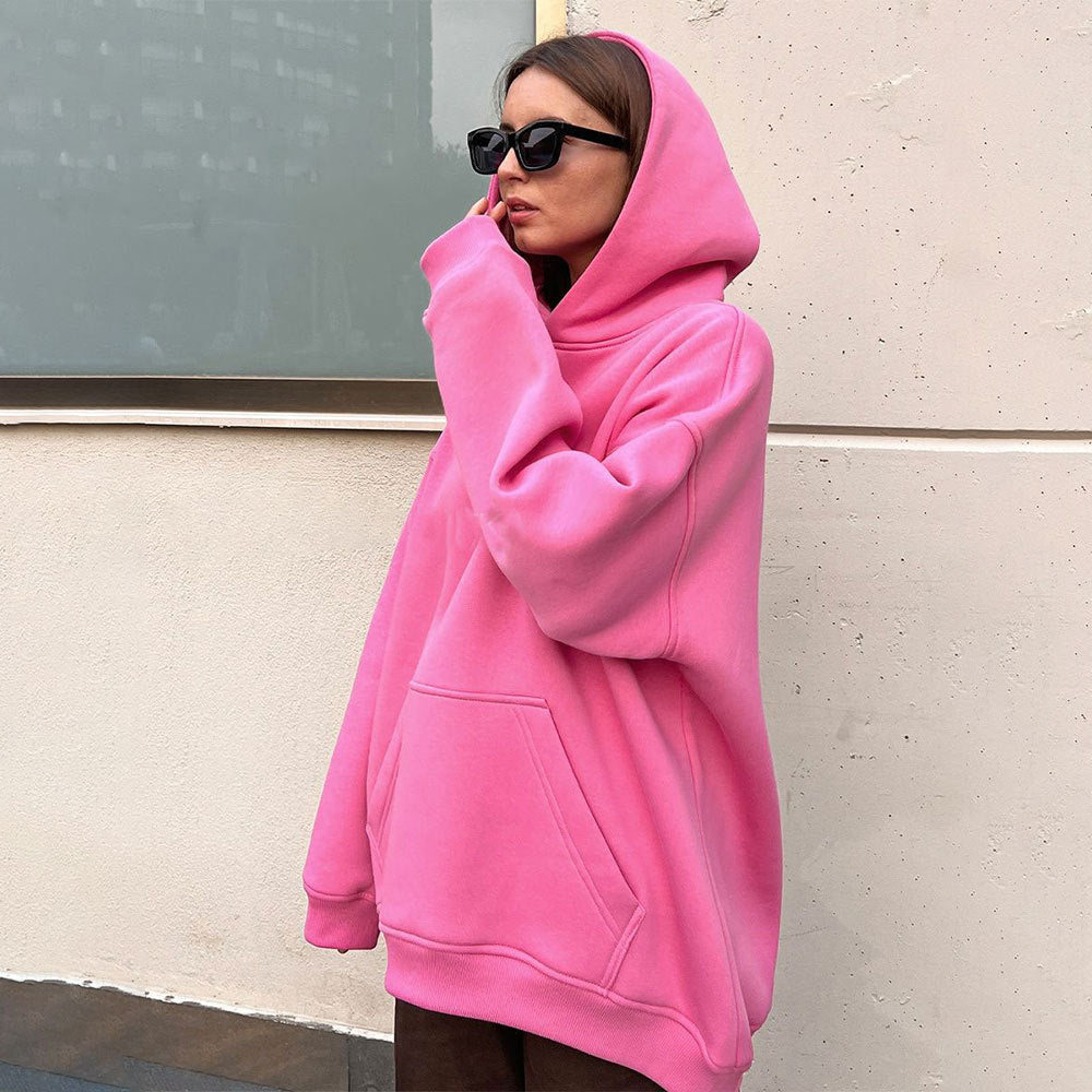 Hoodie Autumn And Winter New Street Boyfriend Wind Fleece Loose Pocket Hoodie