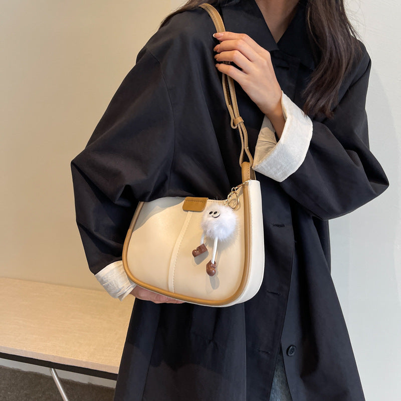 Small  Underarm Bag Female New Version Of All Matching Color Single Shoulder Crossbody Saddle Bag Simple Female Bag