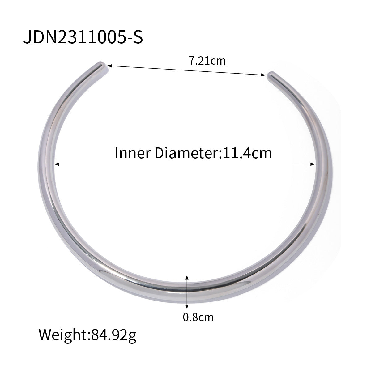 5pcs New Fashion Simple Oval Bead Bracelet Style 14K Gold Stainless Steel Necklace Women's Choker