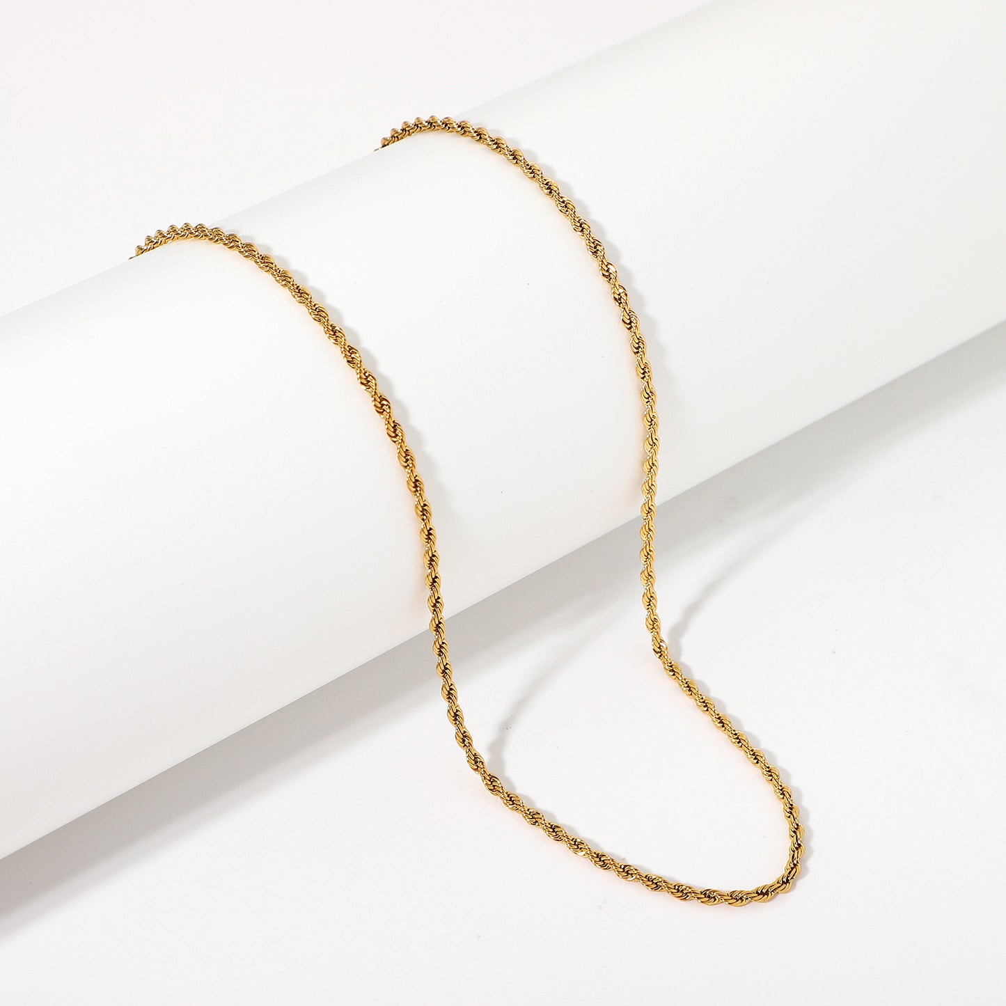 5pcs Style New Fashion Necklace 18K Gold Plated Stainless Steel Necklace Jewelry Gold Chain Necklace Neck Chain