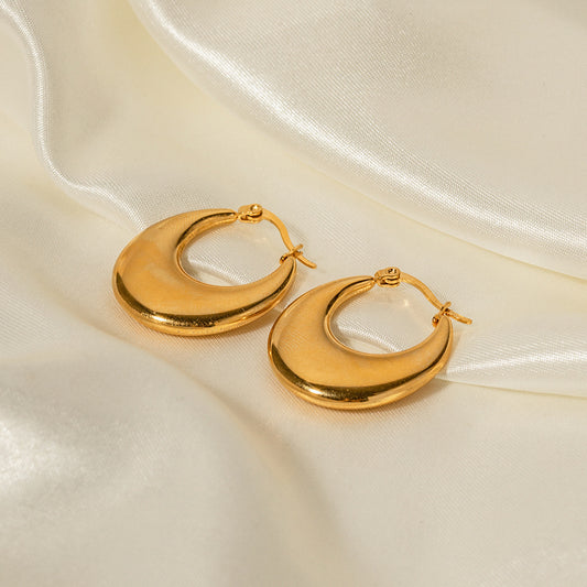 5pcs Earrings Electroplated 18K Gold Stainless Steel Earrings Design Sense Earrings Jewelry