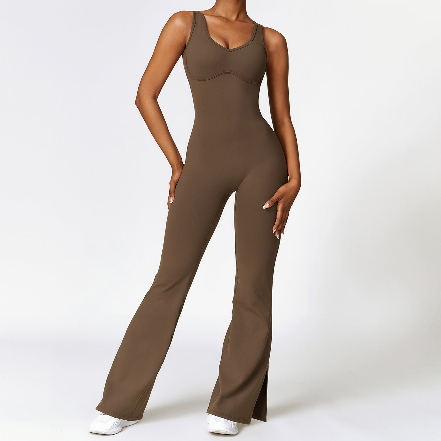 Naked Feeling Tight Yoga Jumpsuit Female Leisure Trumpet Dance Fitness Jumpsuit