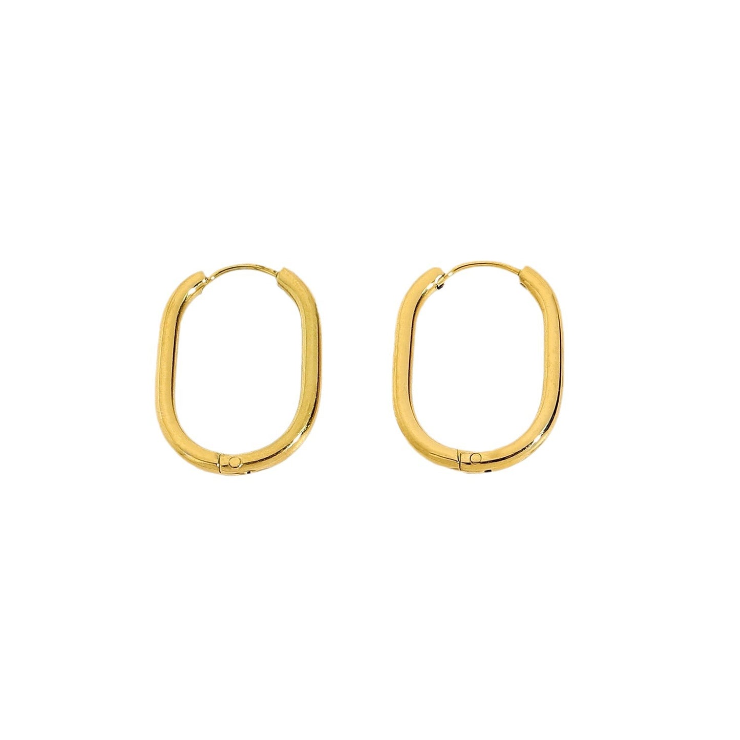 5pcs Fashion Women's Stainless Steel Ring Earrings Style Earring Buckle Geometric Oval 100 Matching Earring New