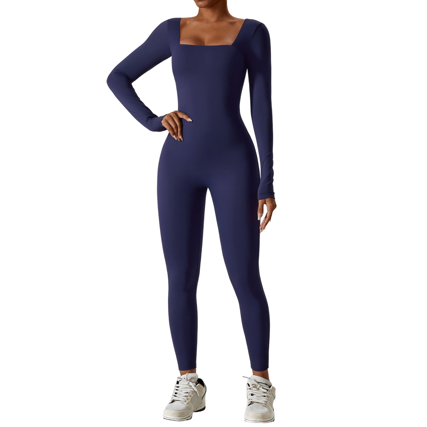 Autumn And Winter Tight Long Sleeve Yoga Clothes Women Naked Sense Fitness Sports Quick Dry Yoga Jumpsuit