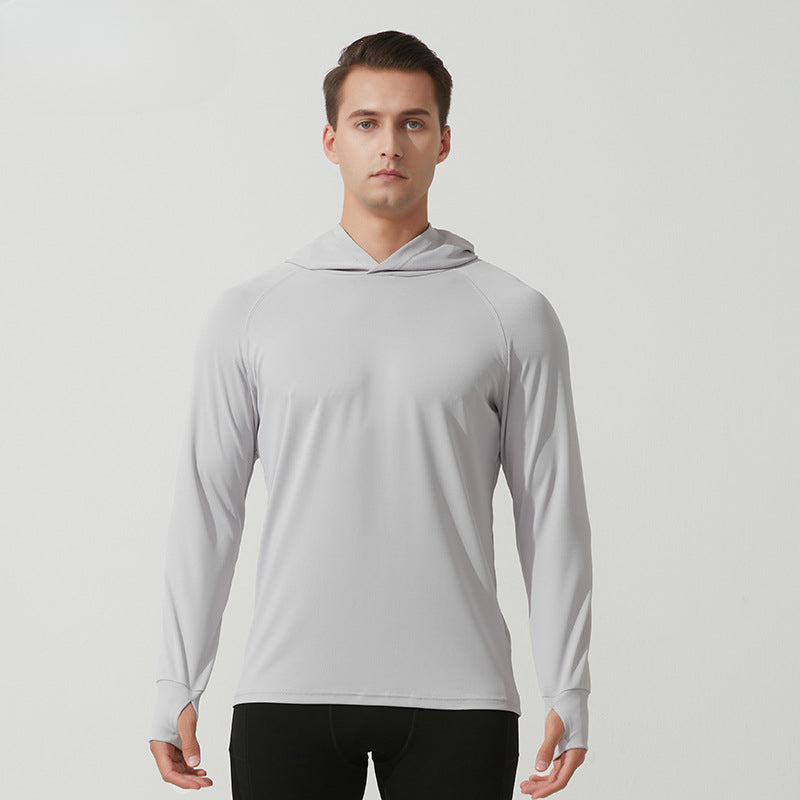 Outdoor Leisure Sports Top Men's New Fall Thumb Hole Loose Hoodie Coat Running Fitness Hoodie