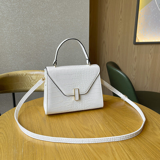 Crossbody Bag Trendy Handbag Temperament Female Bag Fashion Everything Small Square Bag Single Shoulder Crocodile Baguette Bag