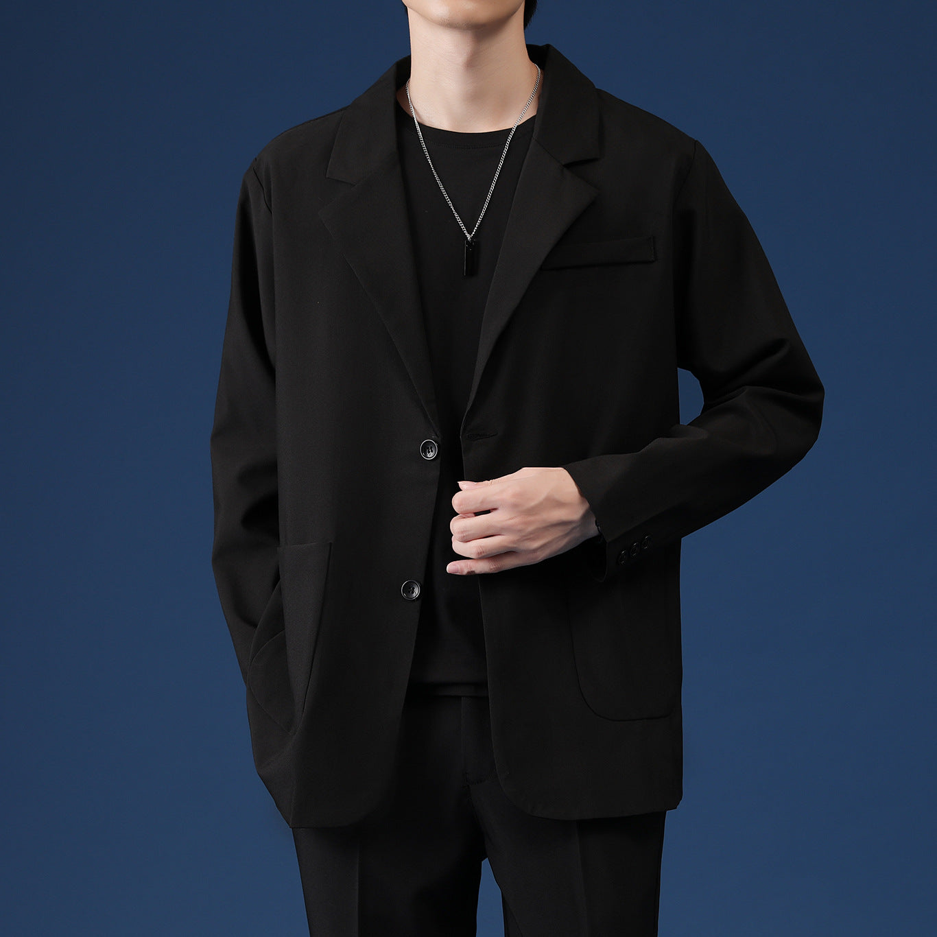 Autumn And Winter Casual Suit Jacket Male Dk Loose Top Plankton Handsome Small  Suit