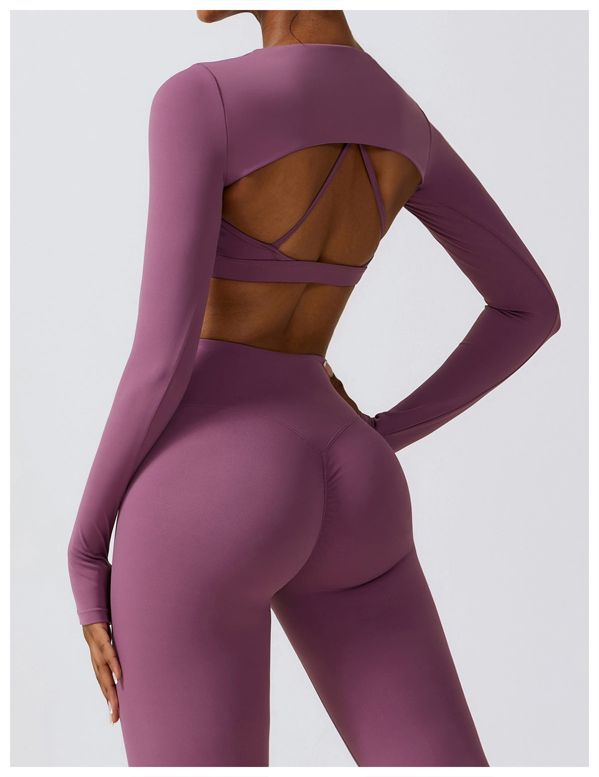 Outside Sports Vest Long Sleeve Cape Yoga Clothes Nude Fitness Clothes Top Running Sports Smock