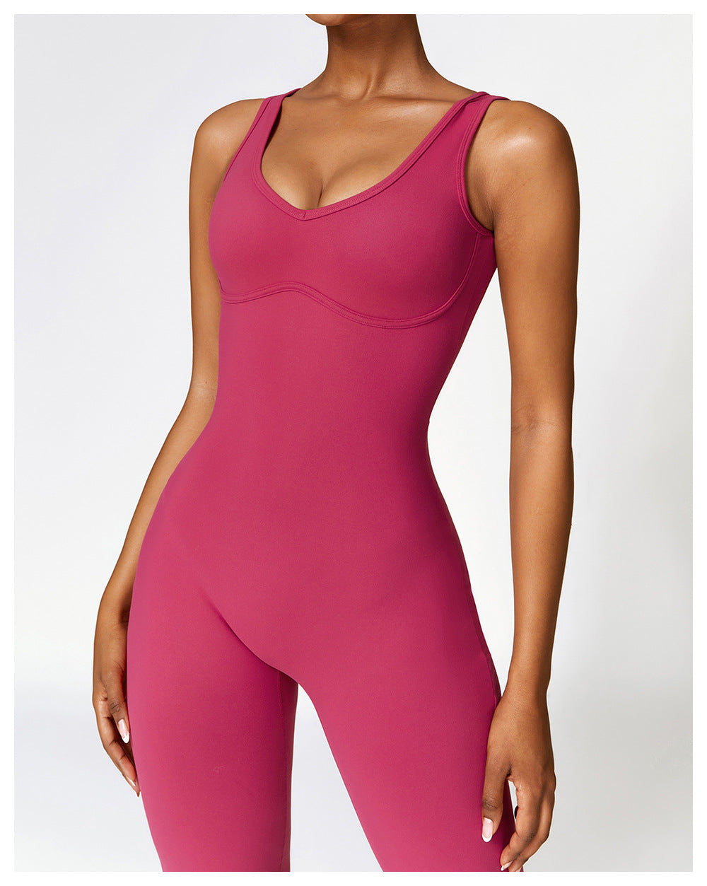 Naked Feeling Tight Yoga Jumpsuit Female Leisure Trumpet Dance Fitness Jumpsuit
