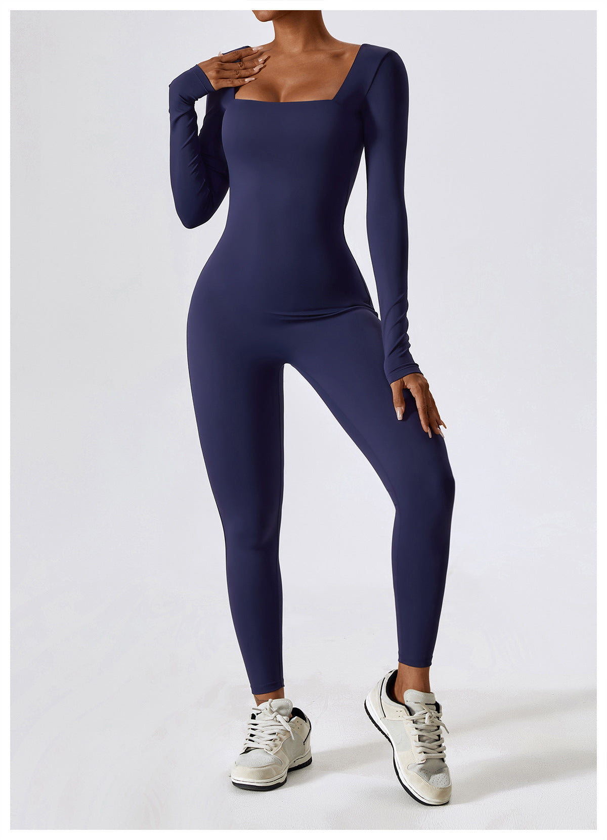 Autumn And Winter Tight Long Sleeve Yoga Clothes Women Naked Sense Fitness Sports Quick Dry Yoga Jumpsuit