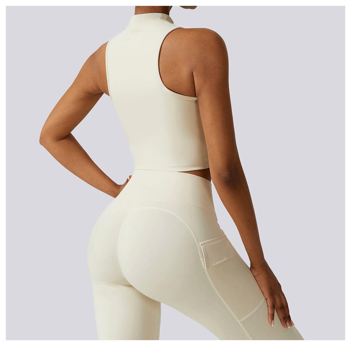 Zipper High Strength Sports Vest Shock-Proof Gathering Running Fitness Clothing Naked Feeling Tight Yoga Bra