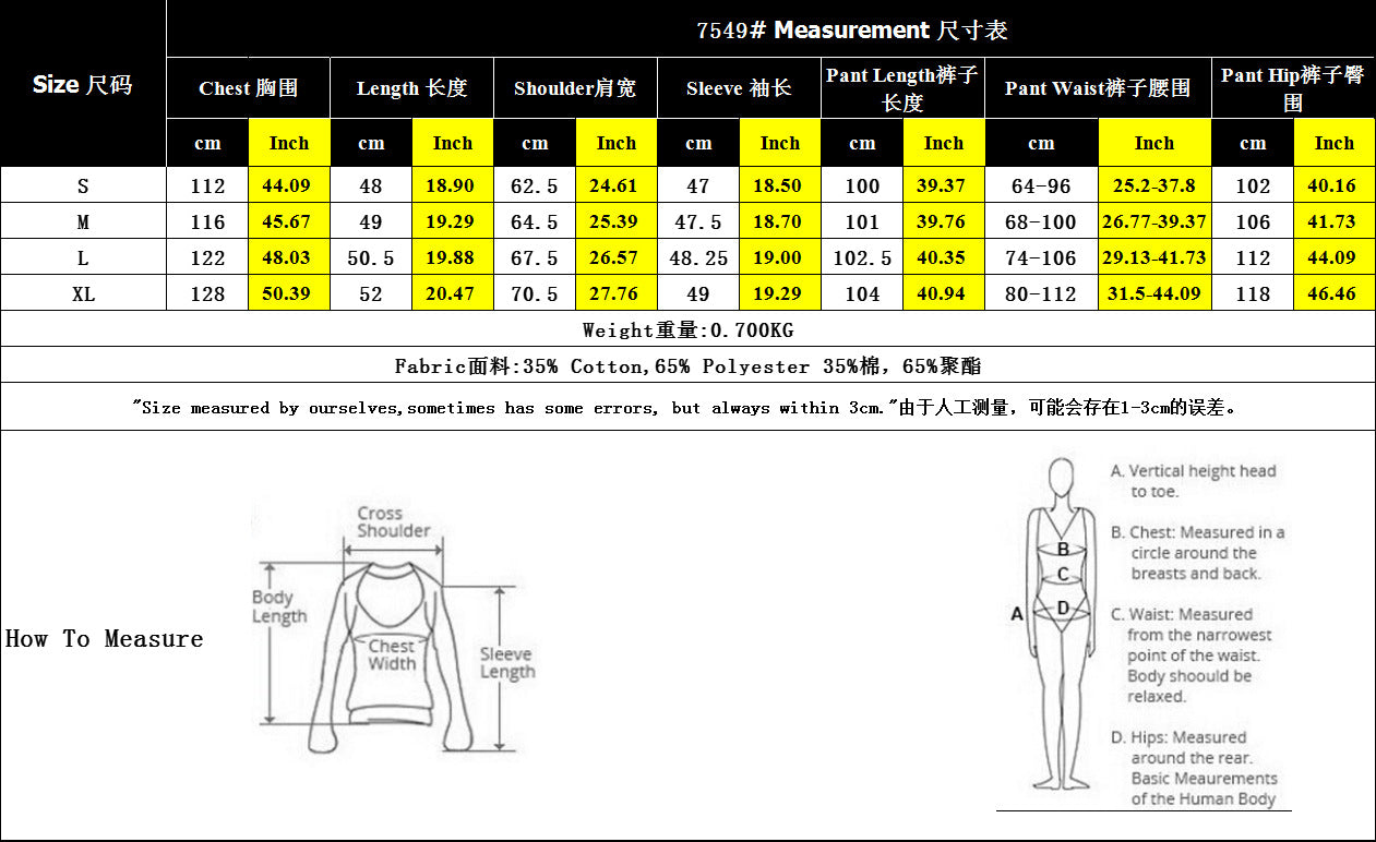 New Long-Sleeved Hooded Printed Hoodie Two-Piece Set