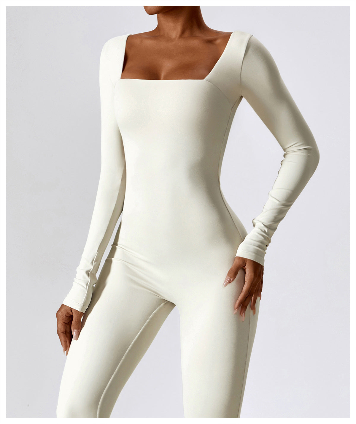 Autumn And Winter Tight Long Sleeve Yoga Clothes Women Naked Sense Fitness Sports Quick Dry Yoga Jumpsuit
