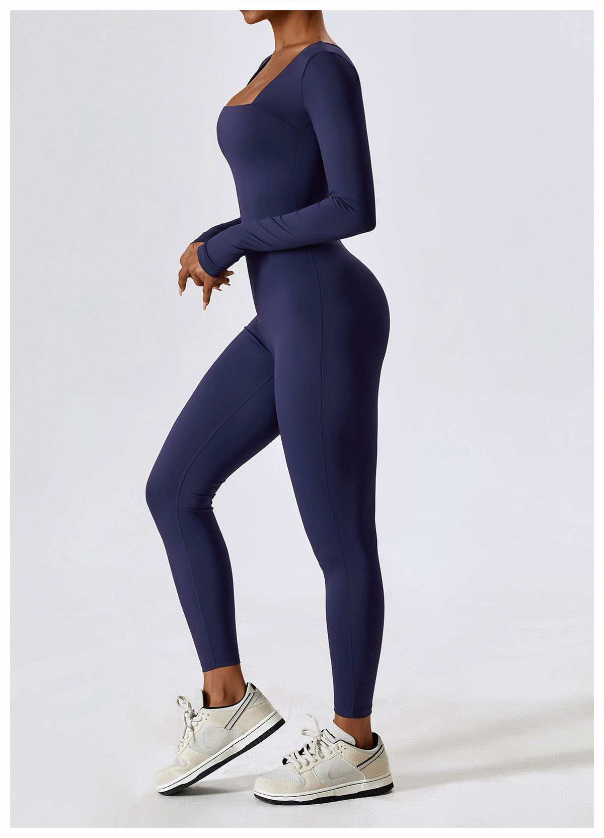 Autumn And Winter Tight Long Sleeve Yoga Clothes Women Naked Sense Fitness Sports Quick Dry Yoga Jumpsuit