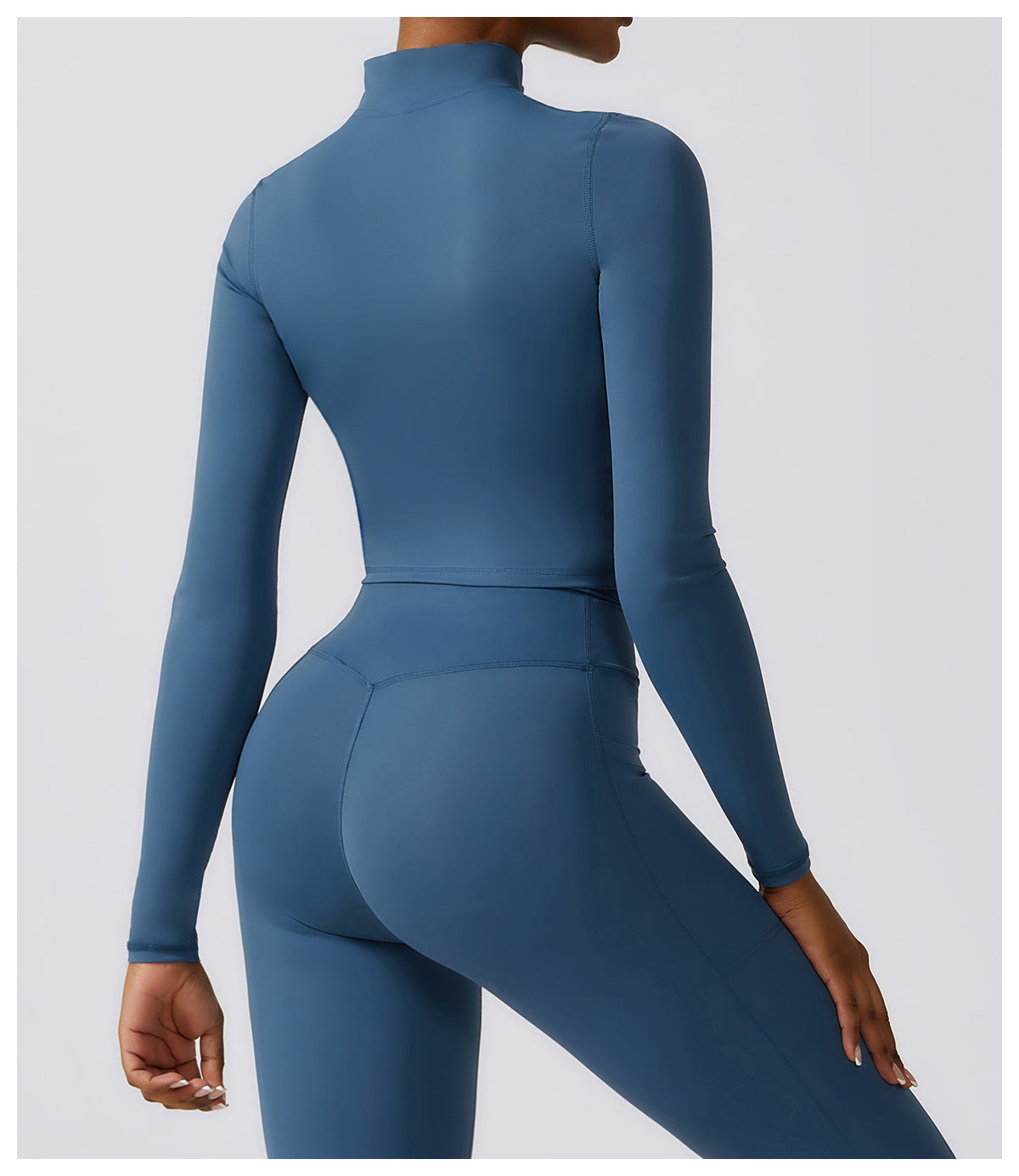 Winter Quick Dry Long Sleeve Yoga Suit Coat Zipper Running Coat Tight Naked Fitness Suit