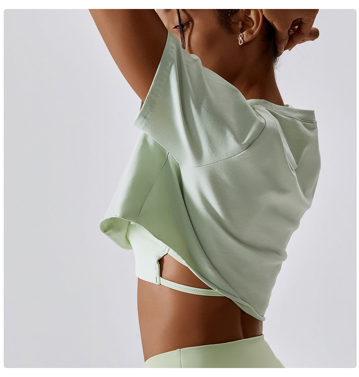 Outdoor Dance Running Sports Short Sleeve Yoga Clothes Women Casual Fitness Top Loose Sports T-Shirt Women