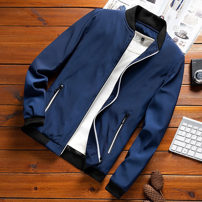 Men's Jacket Spring And Autumn New Version Of Baseball Clothes On The Clothes Plus Fleece Jacket Men's Cargo Coat