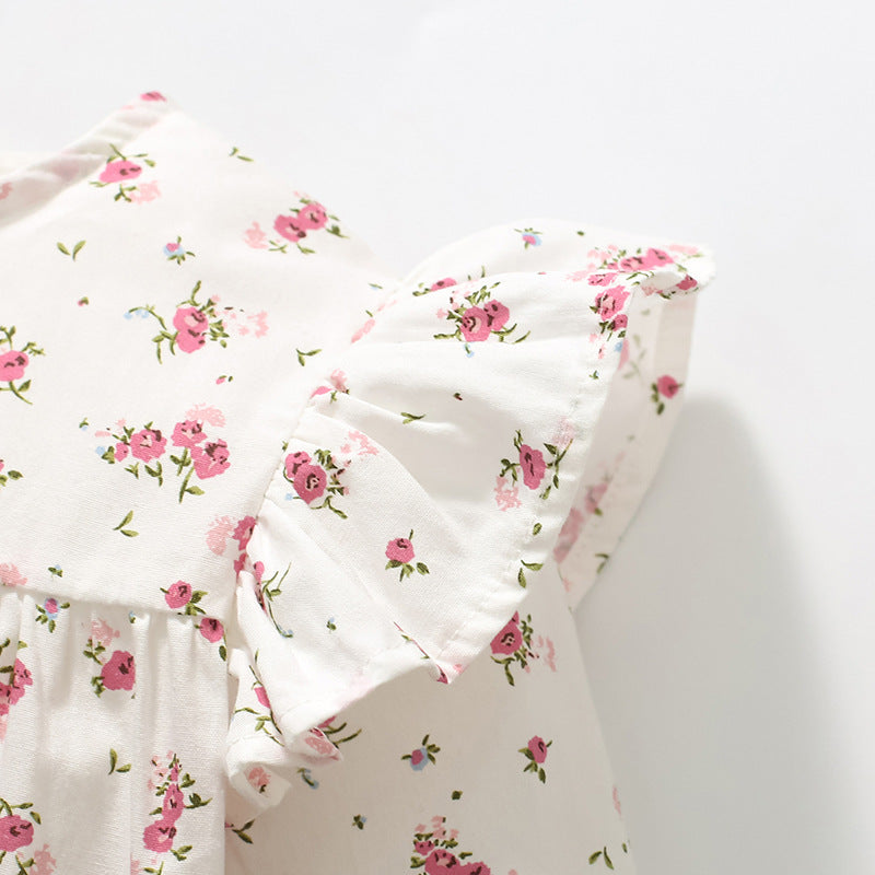 Children's Strap Skirt Autumn Children's Skirt Embroidery Children's Skirt Pure Cotton Girls' Strap Skirt