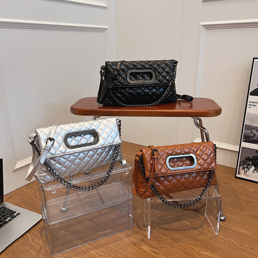 High-Grade Texture Bag Female Autumn And Winter New Fashion Ringer Chain Bag Niche Ladies Single Shoulder Crossbody Bag