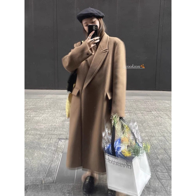 Coat Town Shop Of The Year Wang Fried! Classic Type Shoulder Wool Coat For Winter