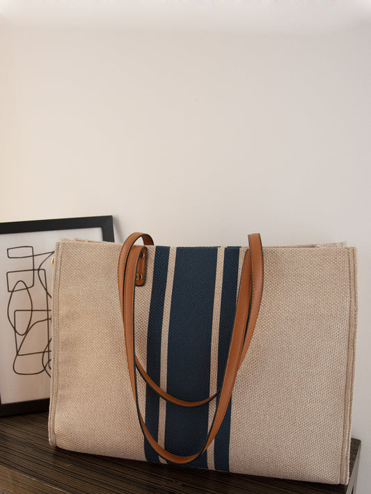 Retro Cotton Linen Hand Bill Of Lading Shoulder Crossbody Laptop Bag