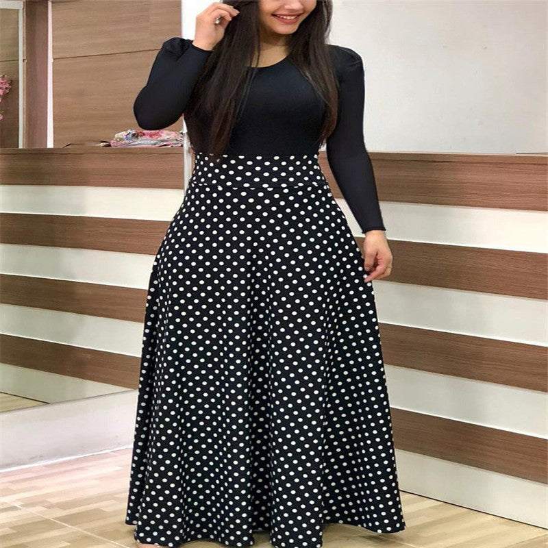 Cross Aliversion Of Style Flower Print Color Short-Sleeved Large-Size Dress Female
