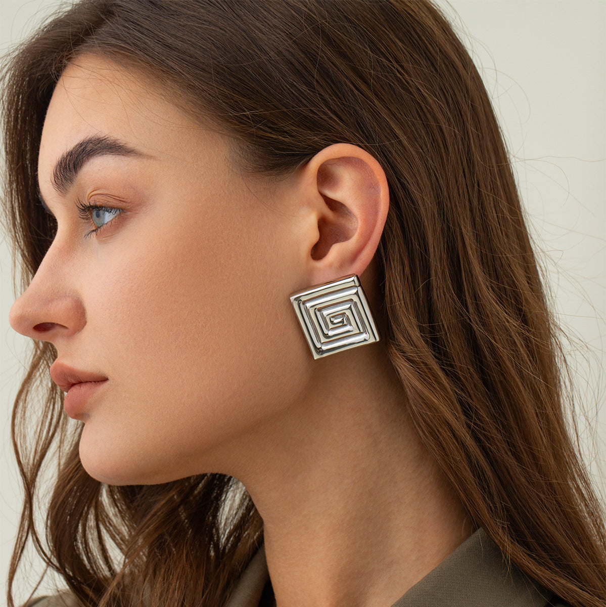 5pcs Titanium Steel 18K Gold Stainless Steel Corrugated Small Earrings Earrings Stud New Stylish Design Earrings