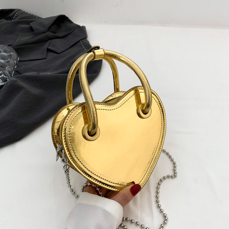 Fashion Personality Handbag New Girl Love Chain Shoulder Bag Creative  Mobile Phone Bag