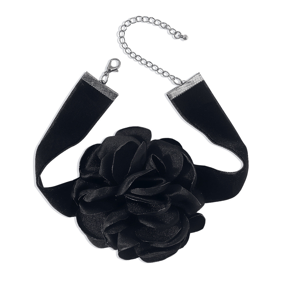 Fashion Geometric Choker Bracelet Elegant Romantic Temperament Rose Flocking Cloth Necklace Bracelet