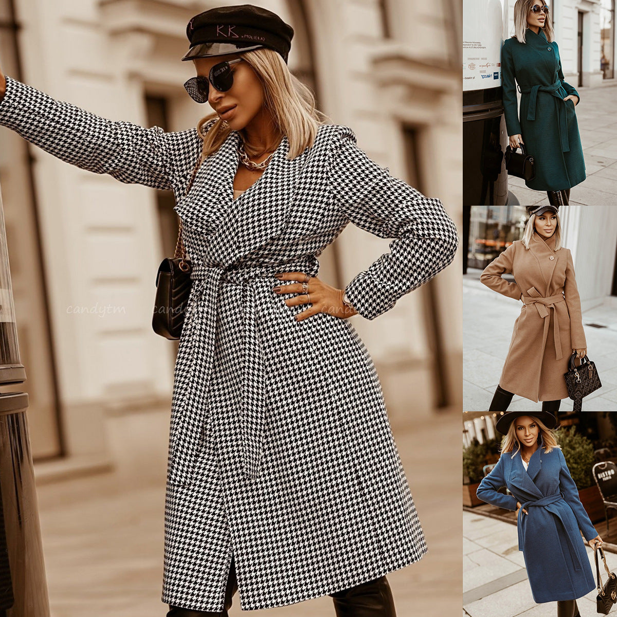Autumn And Winter New Fashion Lace Long Woolen Coat