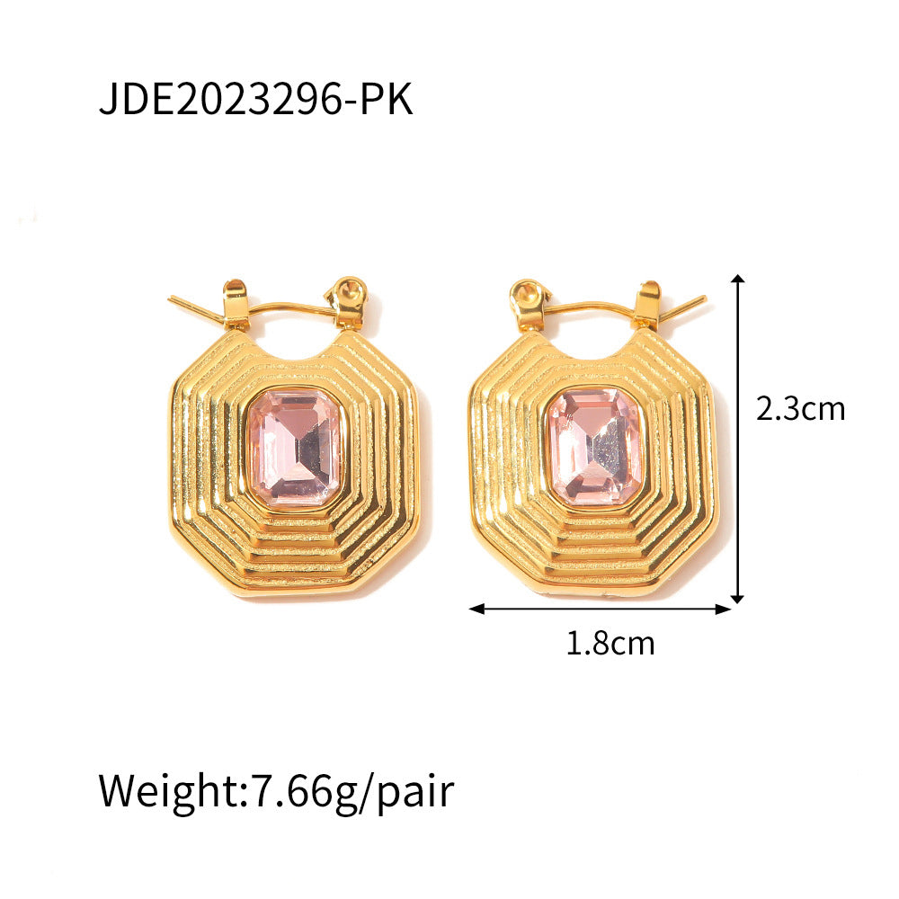 5pcs Luv Aj Mosquito Coil Earrings Female Retro Style Niche Design High-Grade Lightweight Luxury Earrings Stainless Steel Earrings